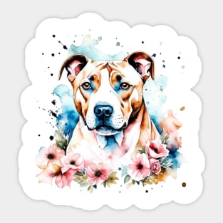 Amstaff - Cute Watercolor Dog Sticker